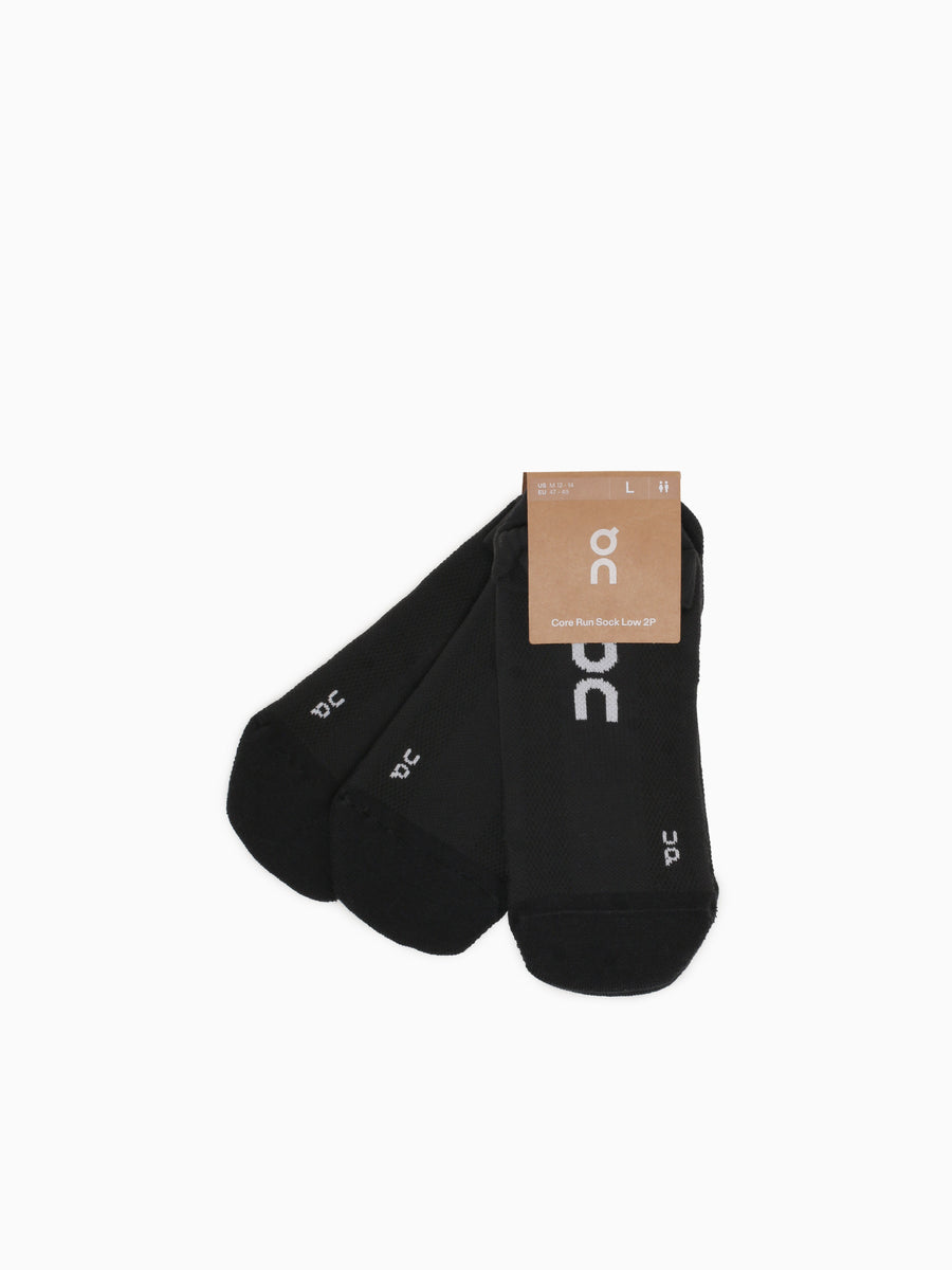 Core Run Sock Low 2p Black Cotton Black / XS