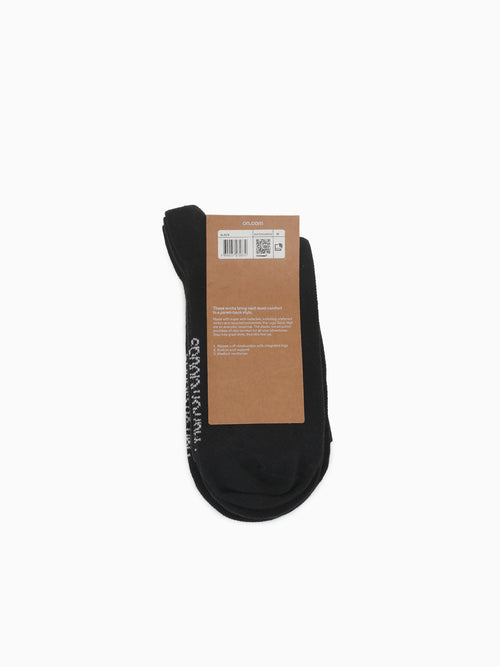 Logo Sock High 3p Black Cotton Black / XS