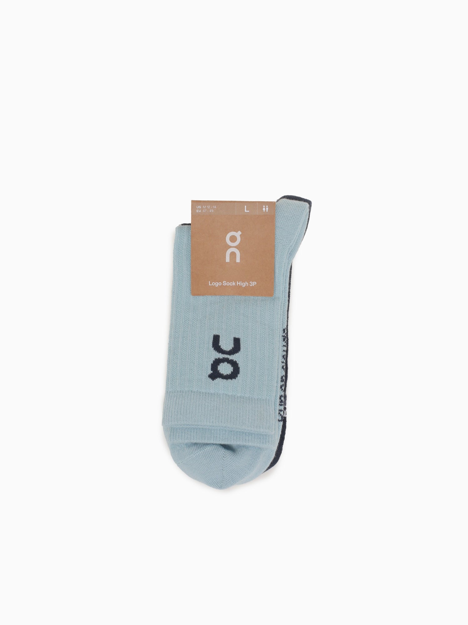 Logo Sock High 3p Wash Navy cotton Navy / XS