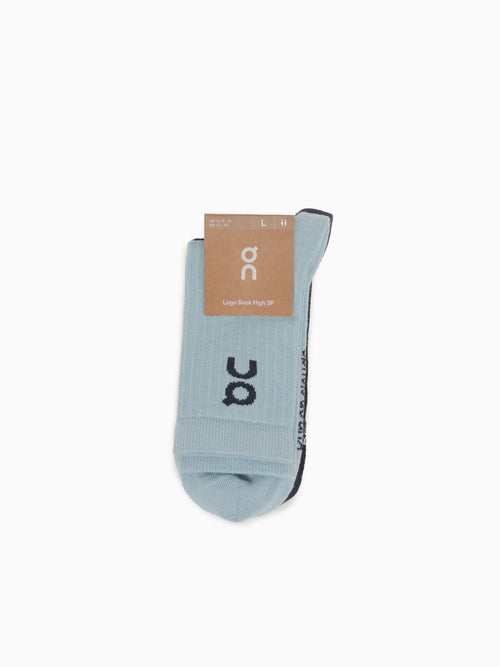 Logo Sock High 3p Wash Navy cotton Navy / XS