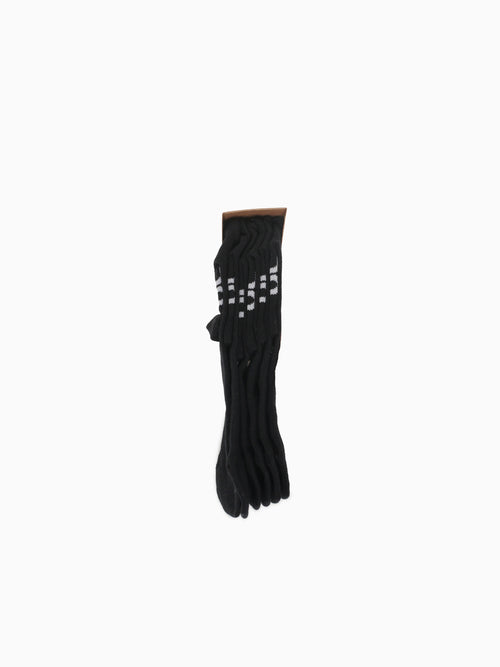 Logo Sock Mid 3p Black Cotton Black / XS