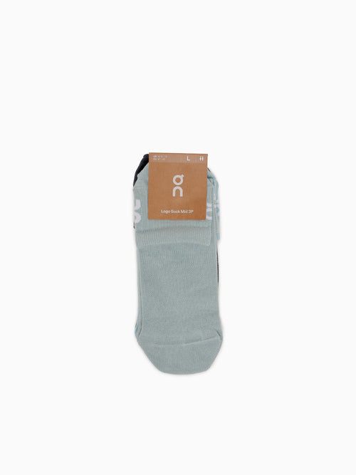 Logo Sock Mid 3p Wash Navy cotton Navy / XS