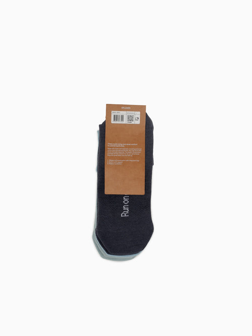 Logo Sock Mid 3p Wash Navy cotton Navy / XS
