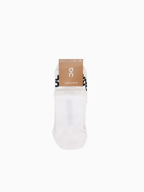 Logo Sock Mid 3p White Cotton White / XS