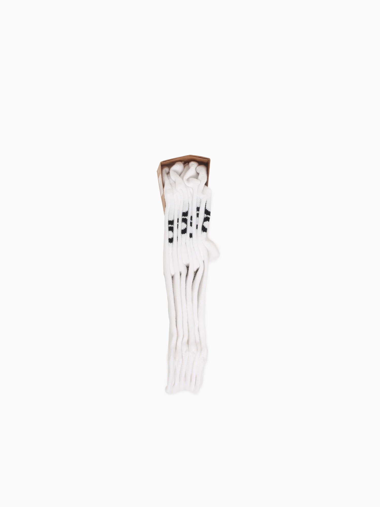 Logo Sock Mid 3p White Cotton White / XS