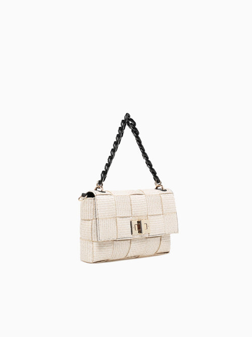 Janna Shoulder Bag Natural Black Natural