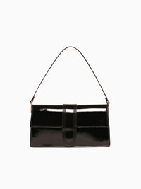 Violet Shoulder Bag Black Patent Black