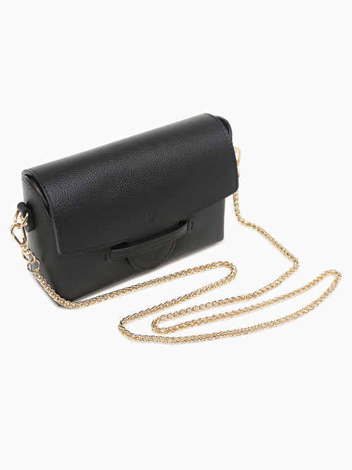 Caro Crossbody Nero Leather Black