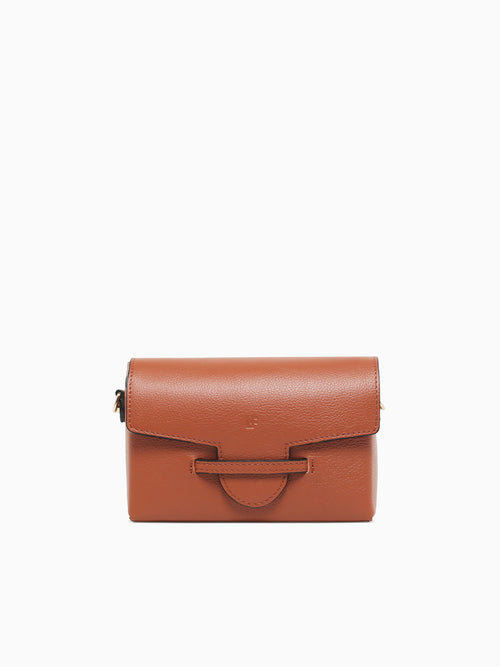 Caro Crossbody Cuoio Bruno Leather Tan