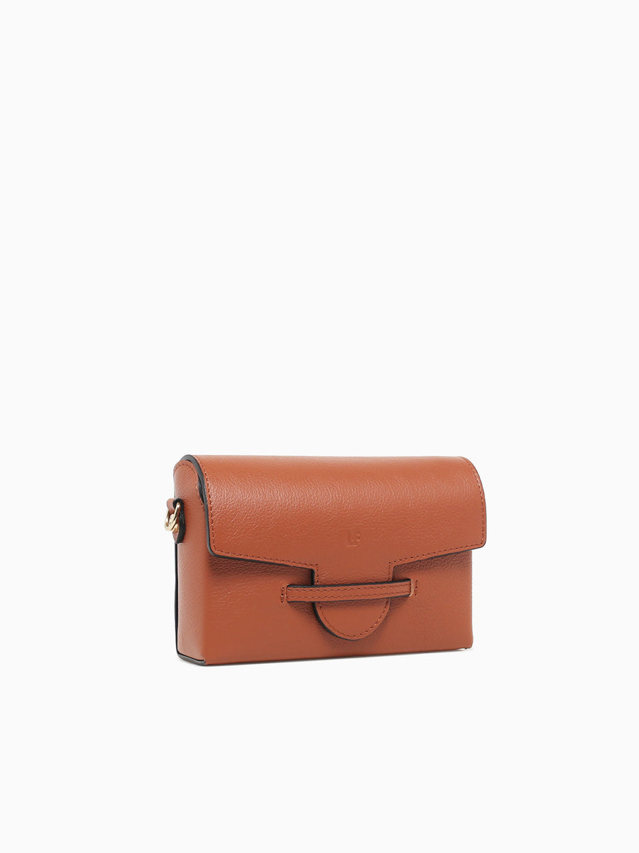 Caro Crossbody Cuoio Bruno Leather Tan