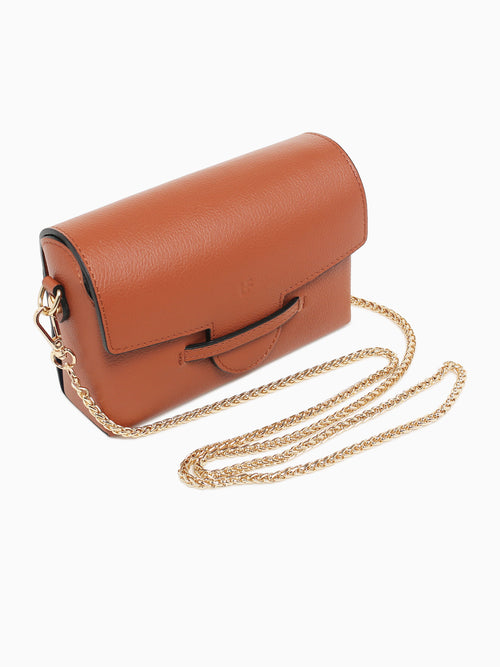 Caro Crossbody Cuoio Bruno Leather Tan