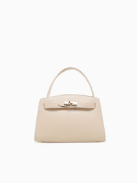 Ludovica Top Handle Beige Leather Beige
