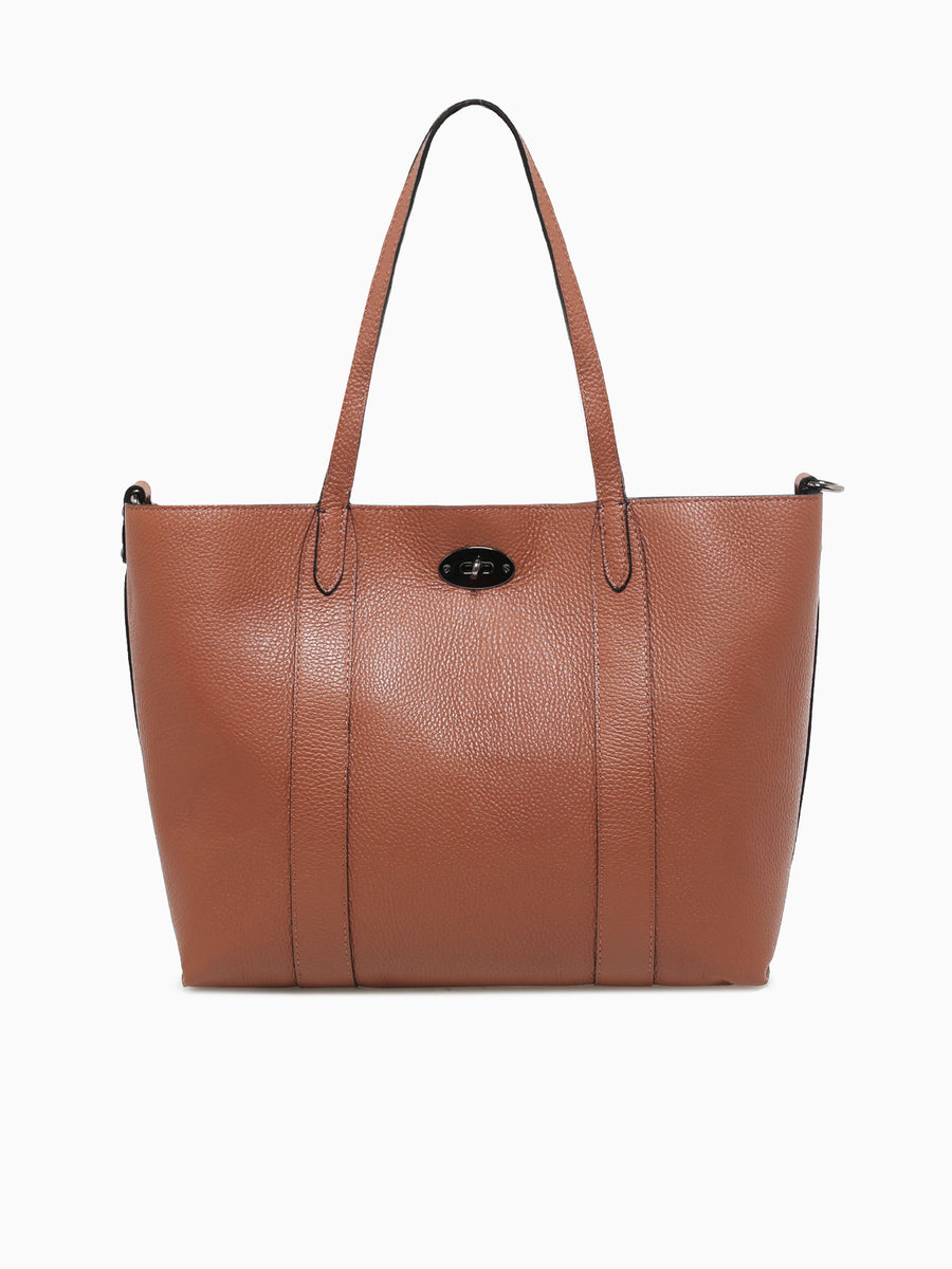 Elis Tote Cuoio Scuro Leather Dark Brown