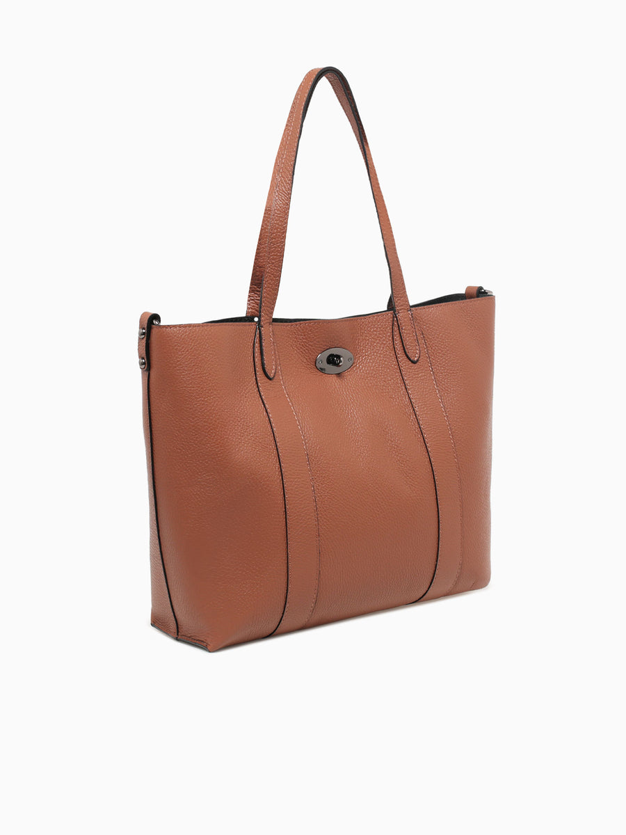 Elis Tote Cuoio Scuro Leather Dark Brown