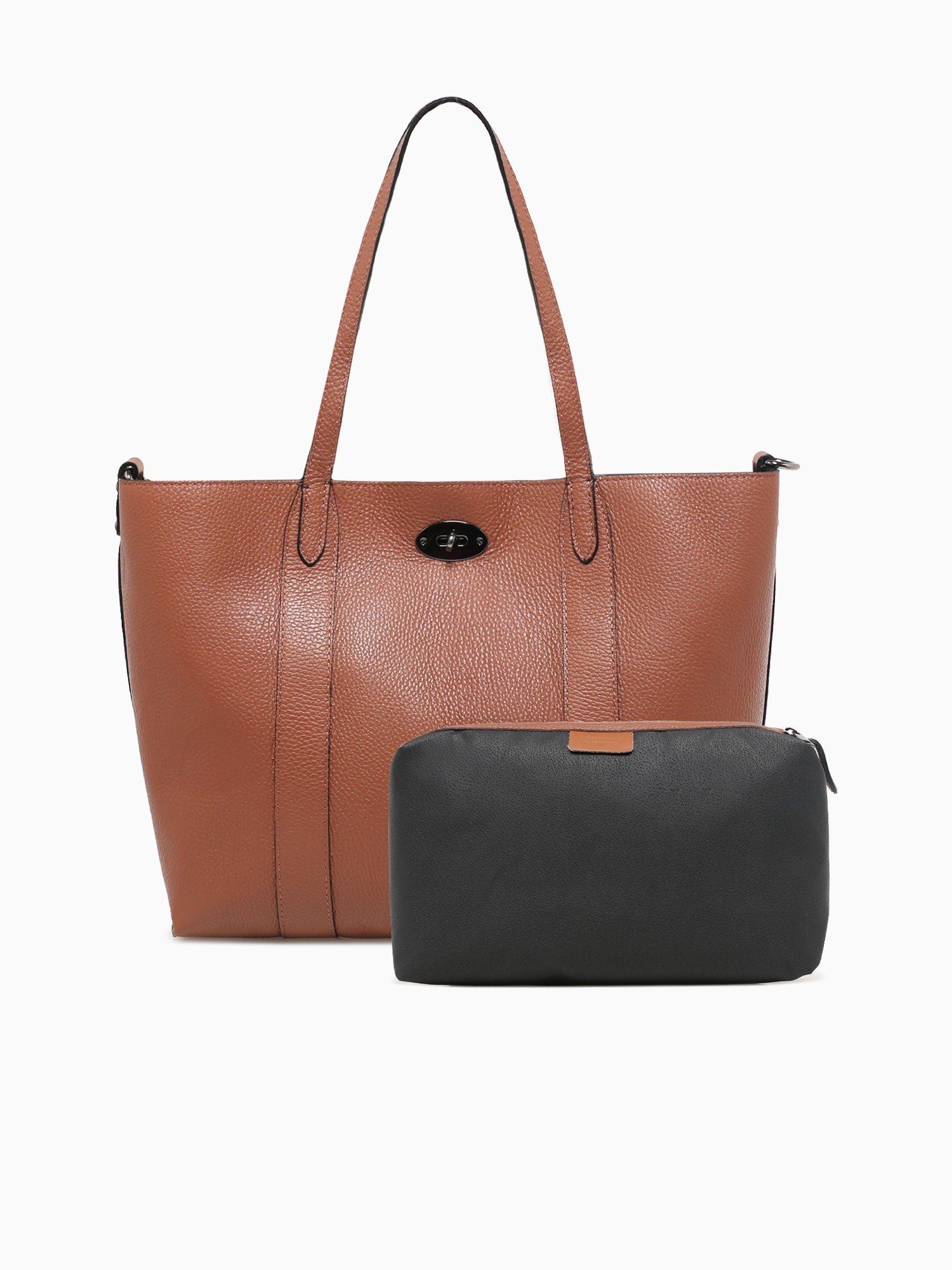 Elis Tote Cuoio Scuro Leather Dark Brown