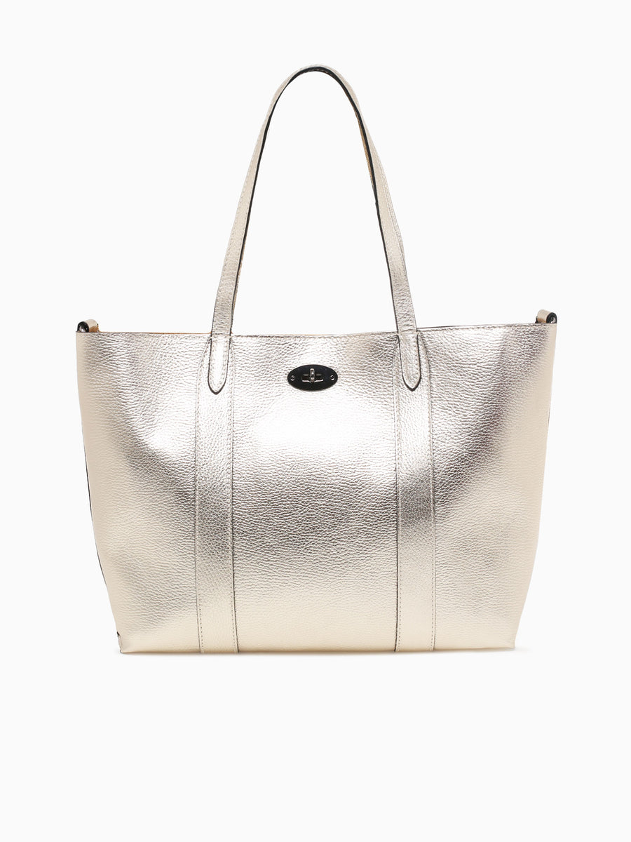 Elis Tote Platino Leather Gold