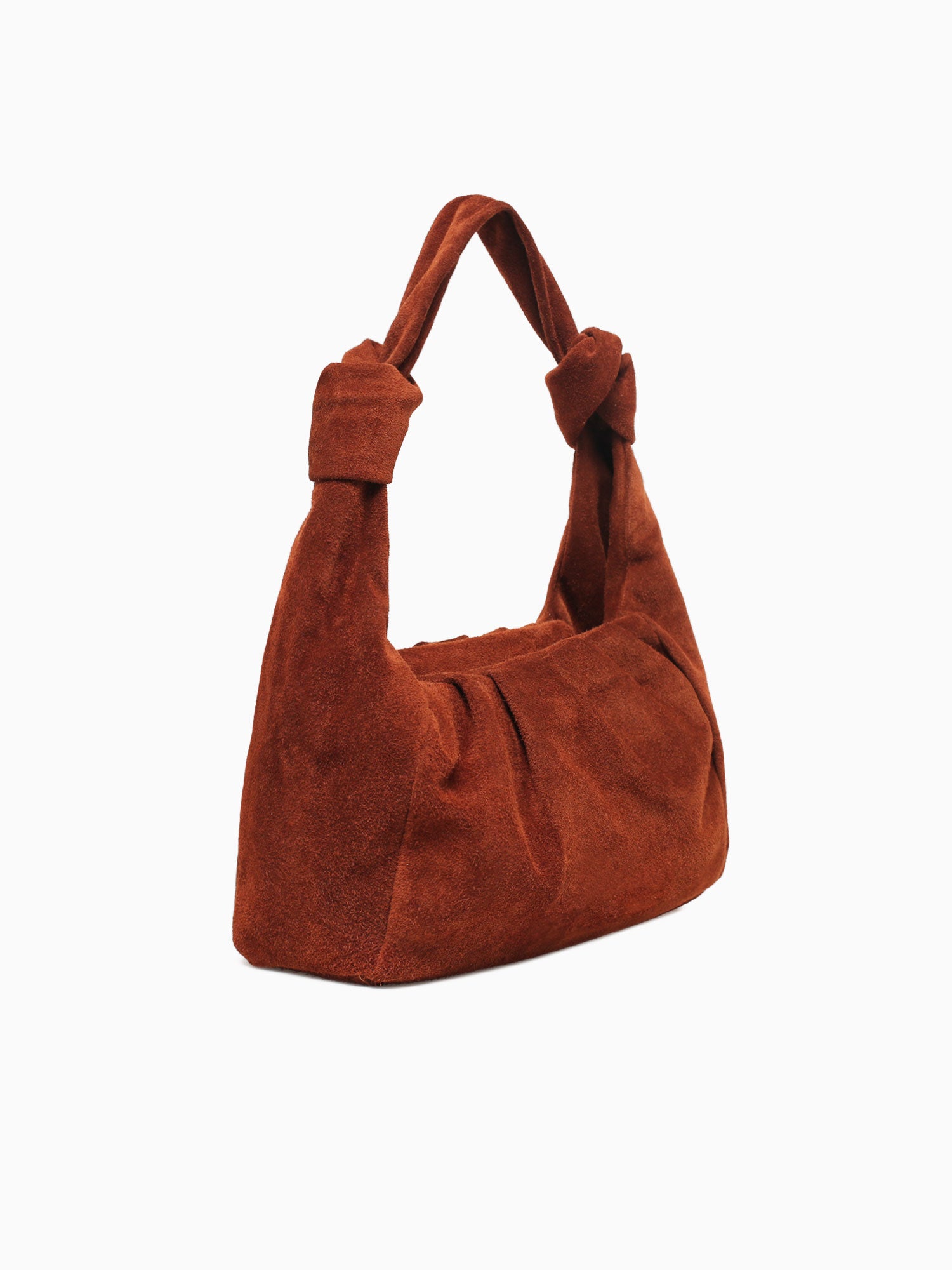 Polica Shoulder Bag Cuoio Suede Leather Brown