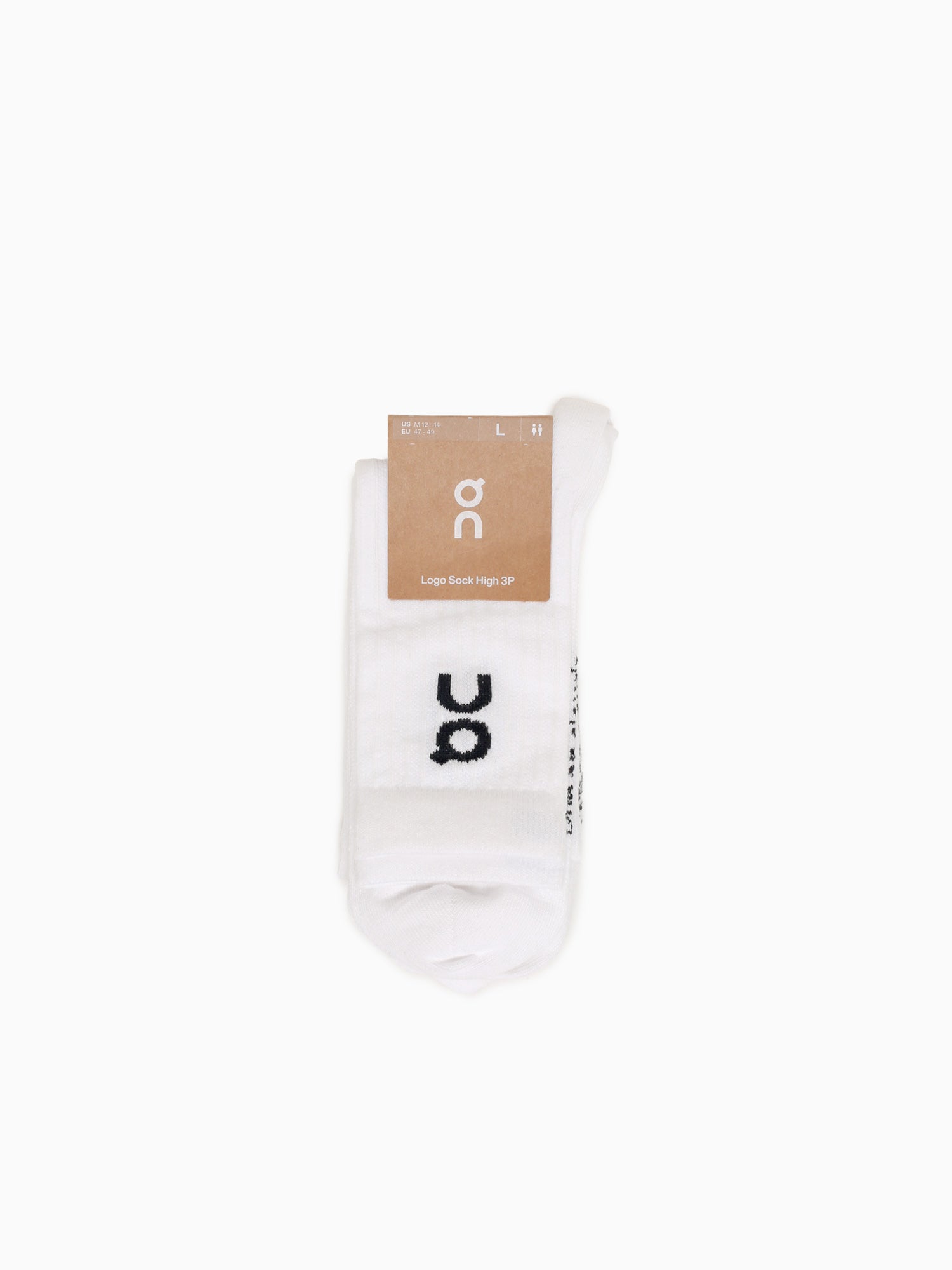 Logo Sock High 3p White Cotton White / XS