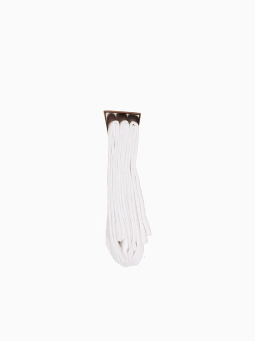 Logo Sock High 3p White Cotton White / XS