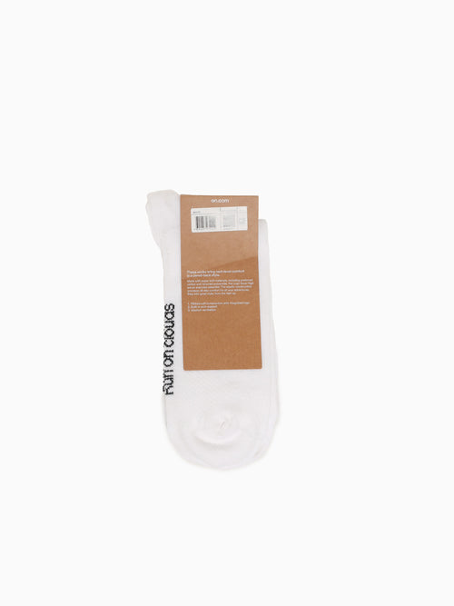 Logo Sock High 3p White Cotton White / XS