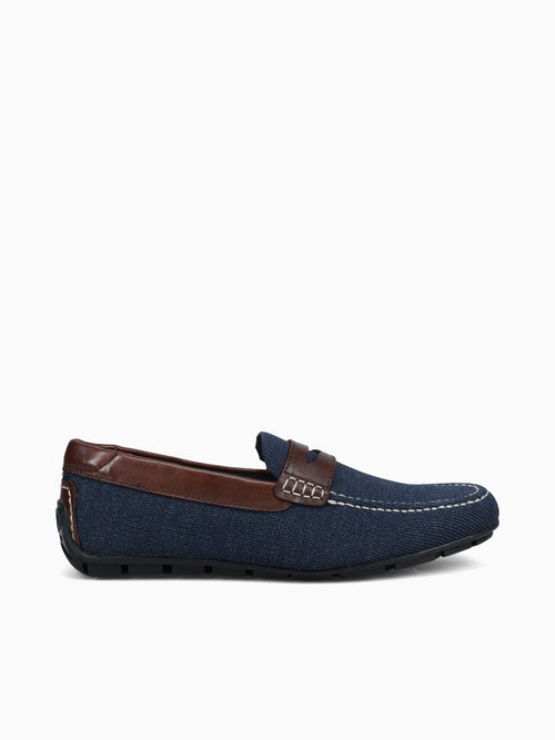 Motor Knit Moc Toe Peny Navy Brown knit Navy / 7 / M