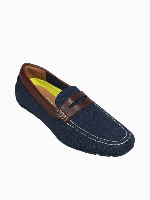 Motor Knit Moc Toe Peny Navy Brown knit Navy / 7 / M