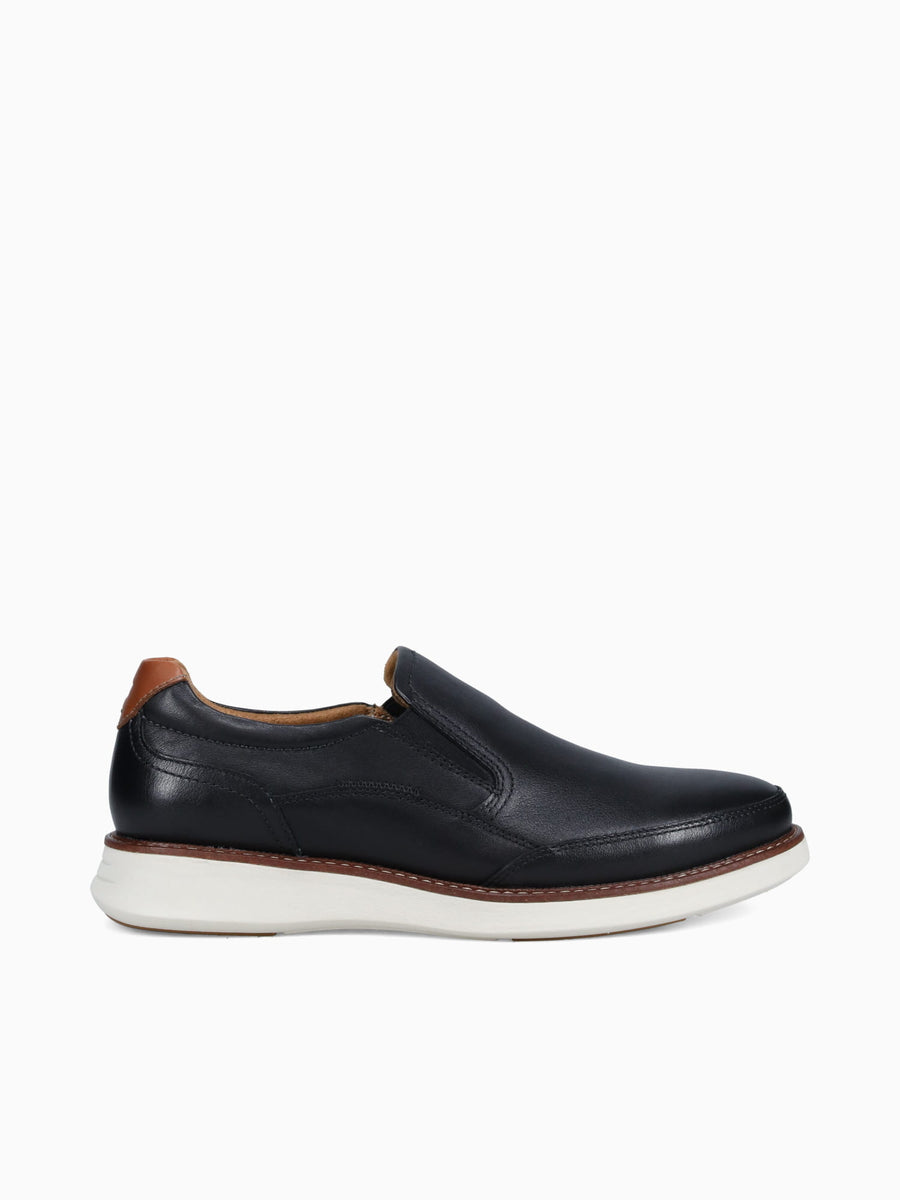 Launch Moc Toe Slip On Blk Cognac leathe Black / 7 / M