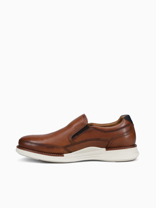 Launch Moc Toe Slip On Cognac Nvy leathe Cognac / 7 / M