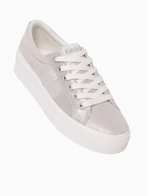 Jump Kick Duo Glitter Peony Glitter Sued White / 5 / M