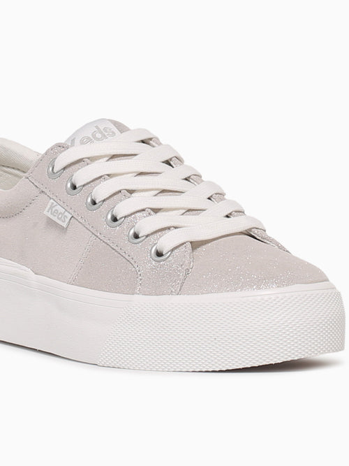 Jump Kick Duo Glitter Peony Glitter Sued White / 5 / M