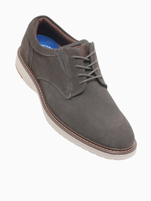 Griff Suede Plain Toe Gunmetal Suede Dark Grey / 7 / M