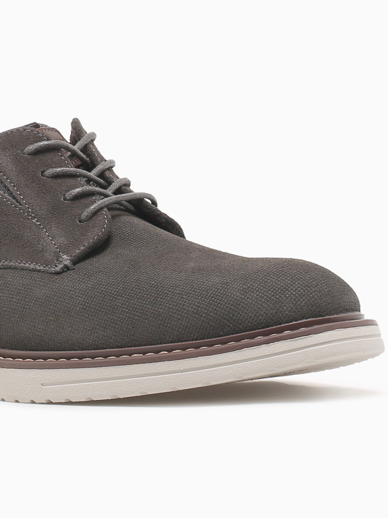 Griff Suede Plain Toe Gunmetal Suede Dark Grey / 7 / M