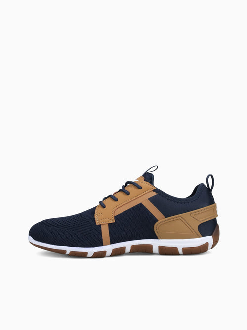 Bering Navy Tan knit Navy / 7 / M