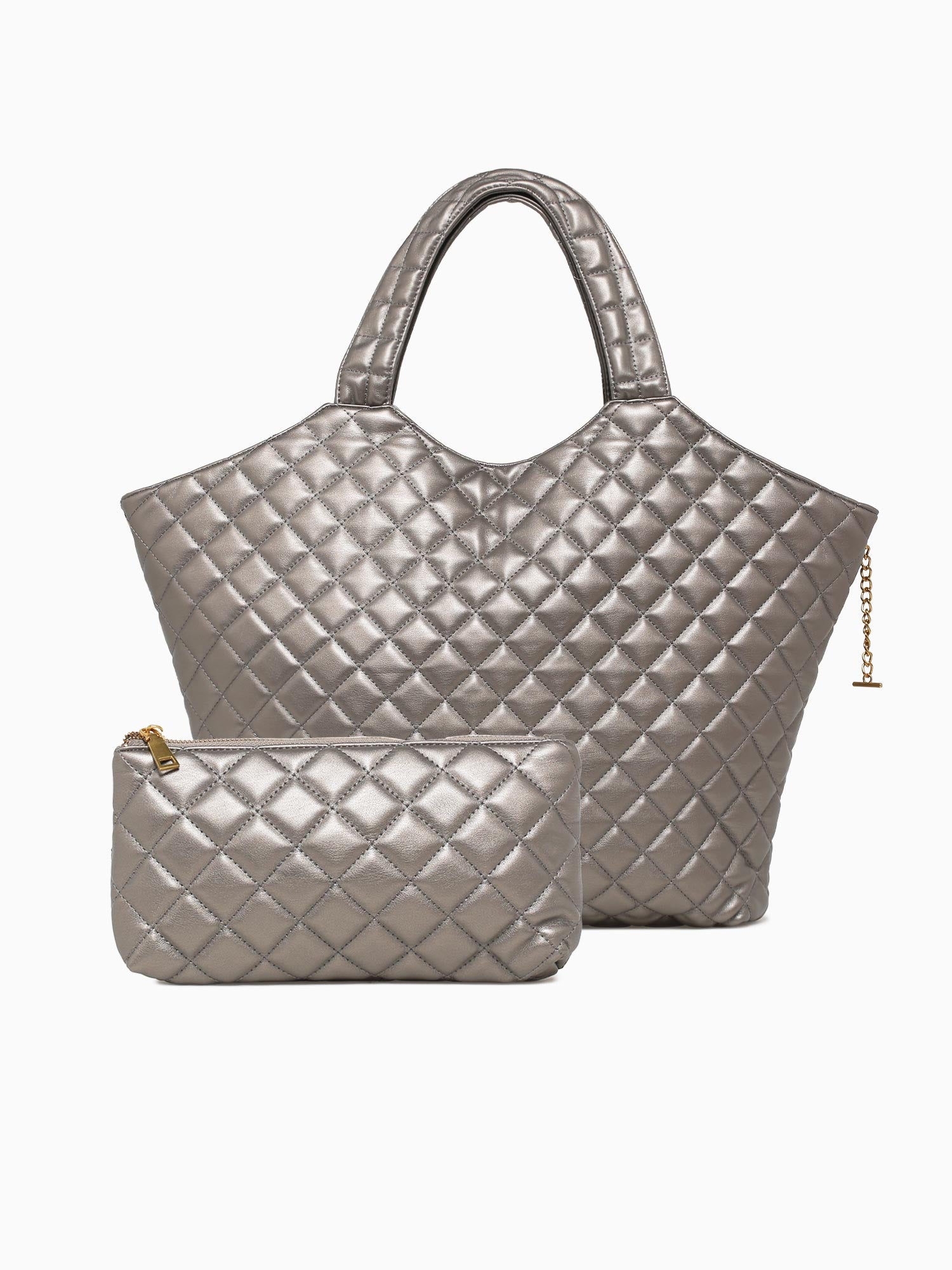 Victoria Tote Bag Pewter Pewter