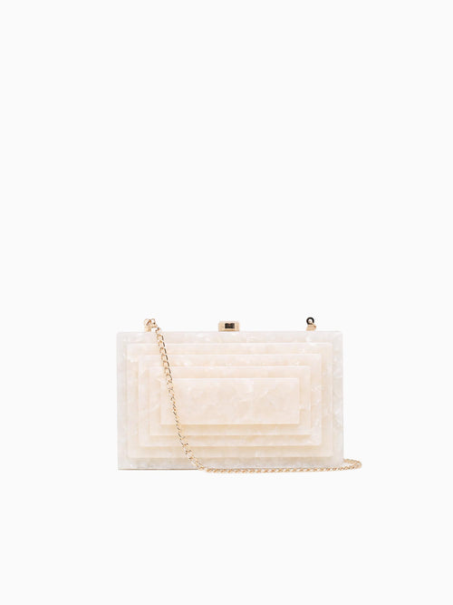 Vienna Clutch White White