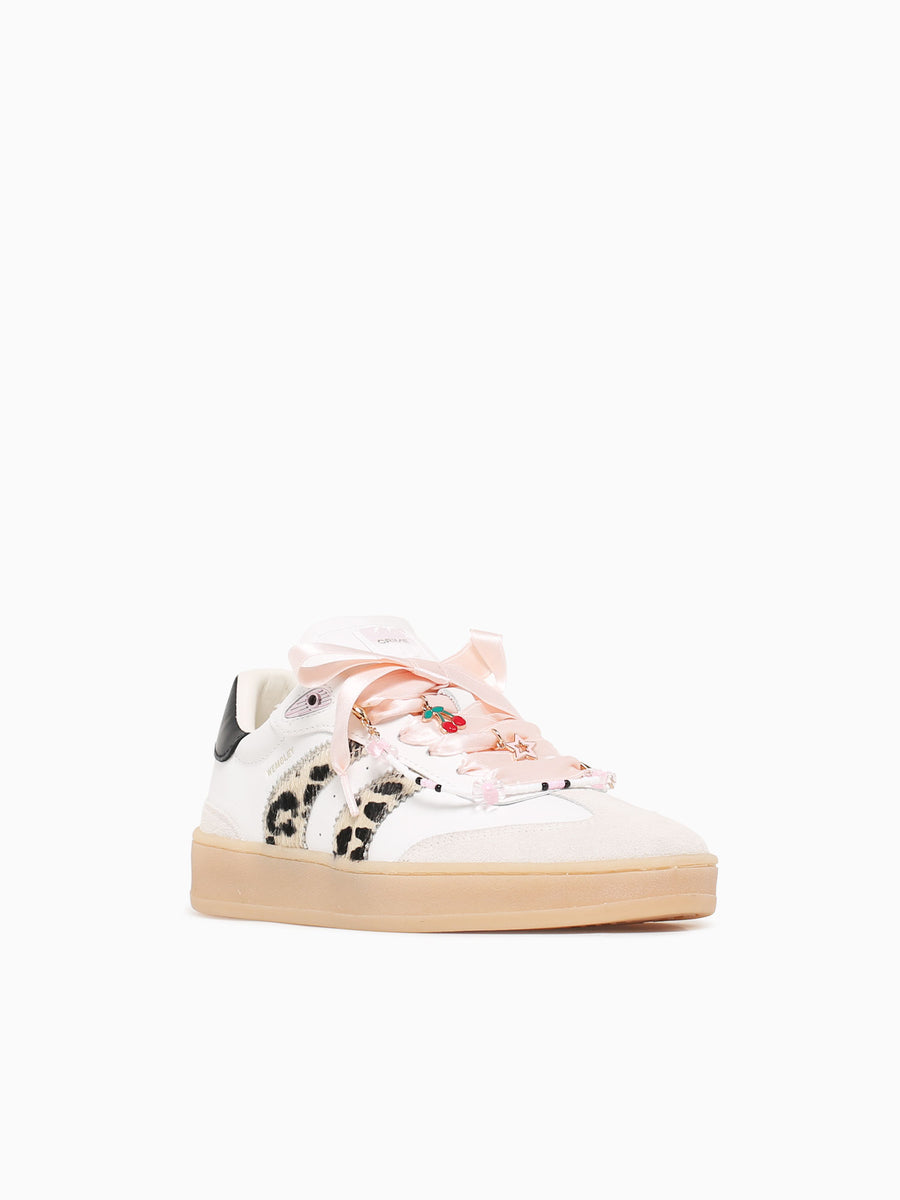 Wembley 20250pp7 10 wht Leopard lea Sde White / 36 / M