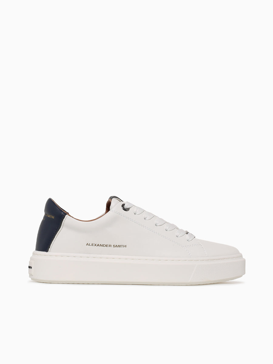 London Man White Blue leather White Multi / 40 / M