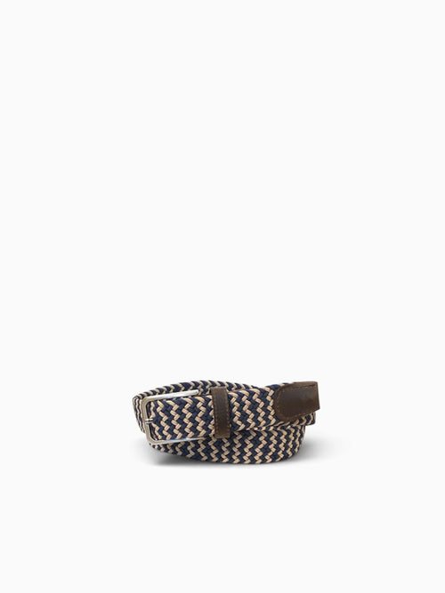 Myles Khaki Navy woven elastic Taupe / S
