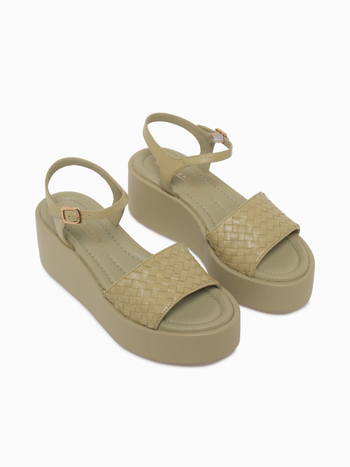Edilberta Kaki Vitello Intrec Tan / 36 / M