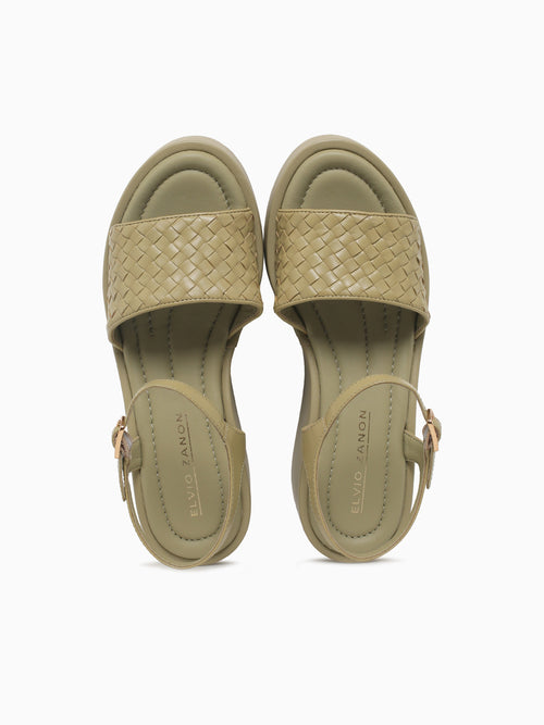 Edilberta Kaki Vitello Intrec Tan / 36 / M