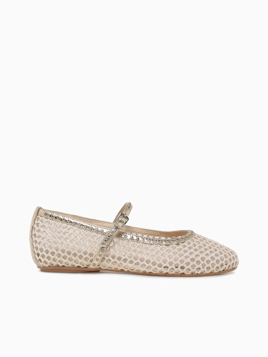 Mirabelle Beige Platino rete Pelle Beige / 5 / M