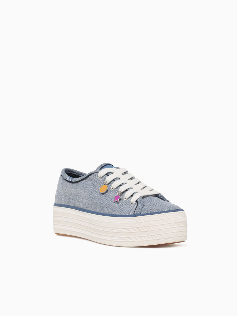 Triple Up Rose Blue Denim