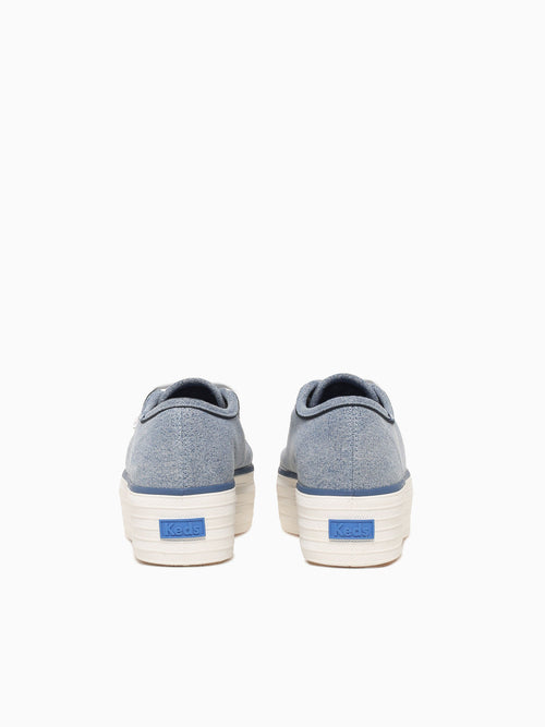 Triple Up Rose Blue Denim