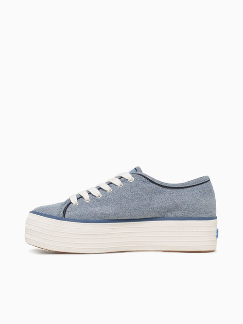 Triple Up Rose Blue Denim