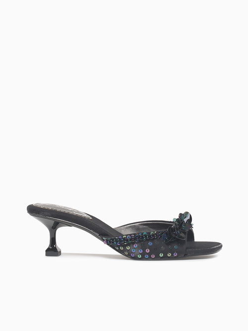 Juliana Black Satin Black / 5 / M