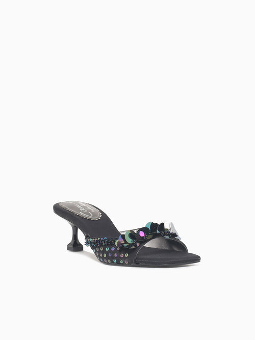 Juliana Black Satin Black / 5 / M