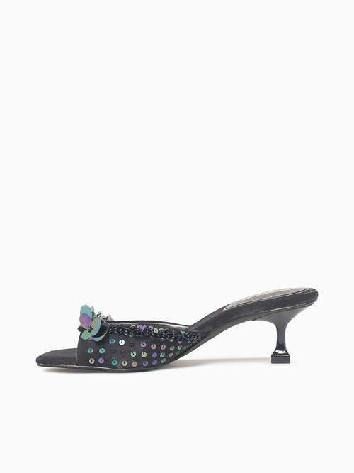 Juliana Black Satin Black / 5 / M