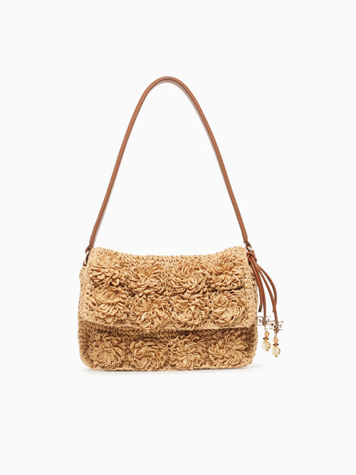 Phoebe Small Shoulder Flap Beige Beige