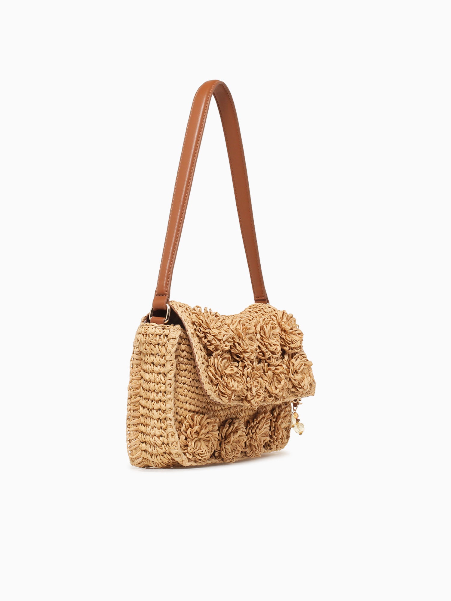 Phoebe Small Shoulder Flap Beige Beige
