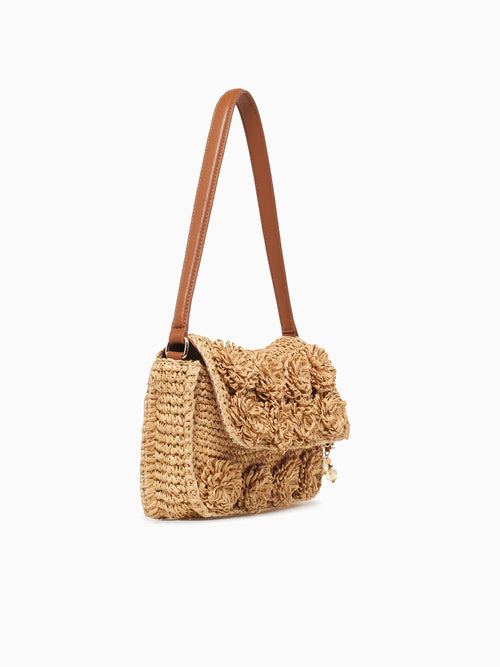 Phoebe Small Shoulder Flap Beige Beige